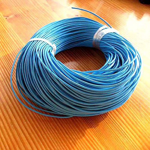 Kulatá Kůže 1mm - 1m - Světle Modrá — foto 2