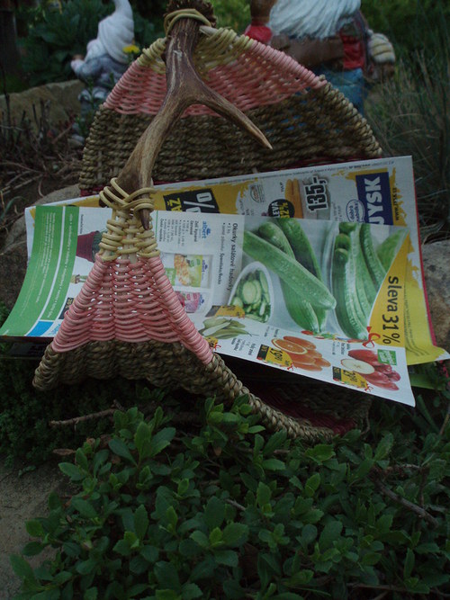 Antler basket- jahodový — foto 6