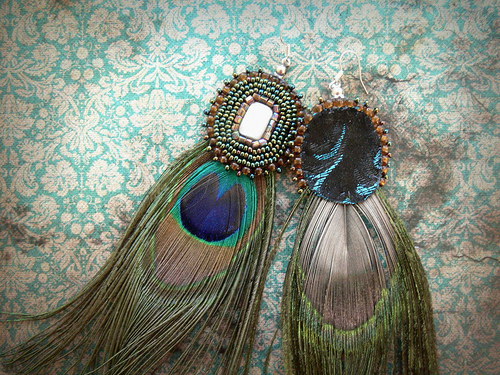 Boucles d'oreille de paon — foto 4