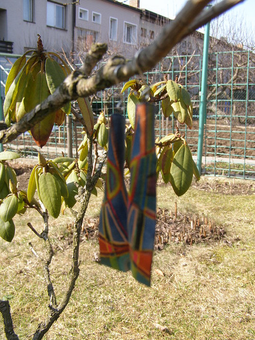 Kožené náušnice - modré — foto 3