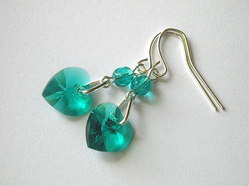 Swarovski srdíčka Blue Zircon.. — foto 3