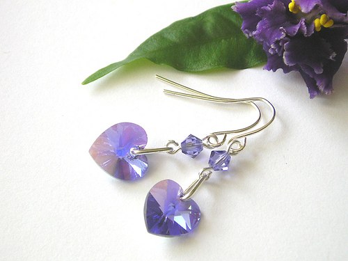 Swarovski srdíčka Tanzanite AB — foto 3