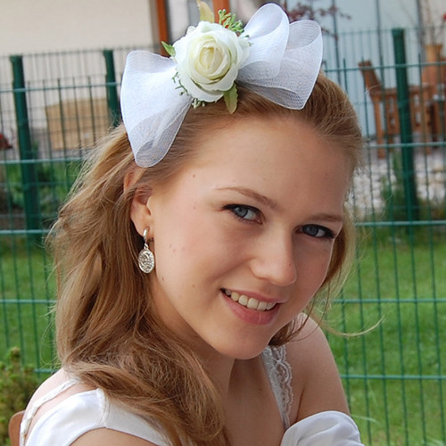 Svatební mašlička ... čelenka — foto 4