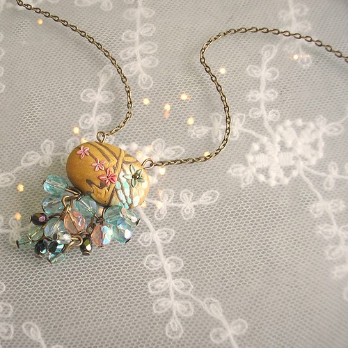 Medailon Flower Button - Art Nouveau — foto 2