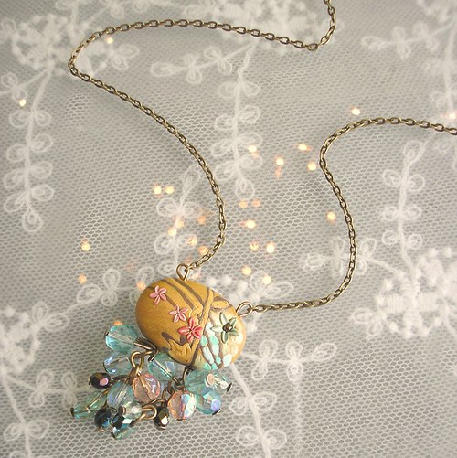 Medailon Flower Button - Art Nouveau — foto 3
