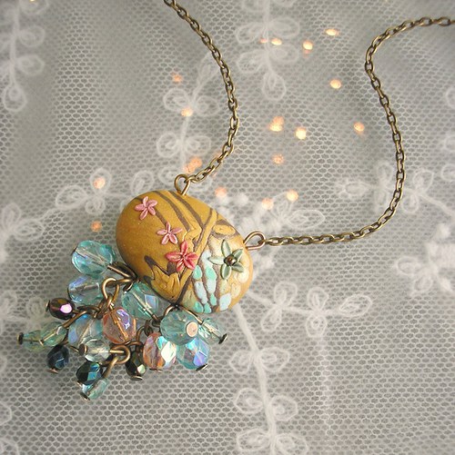 Medailon Flower Button - Art Nouveau — foto 4