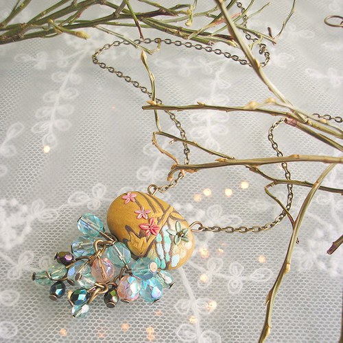 Medailon Flower Button - Art Nouveau — foto 5