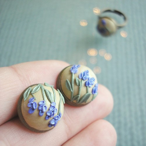 Prstýnek Flower Button - Provence — foto 2