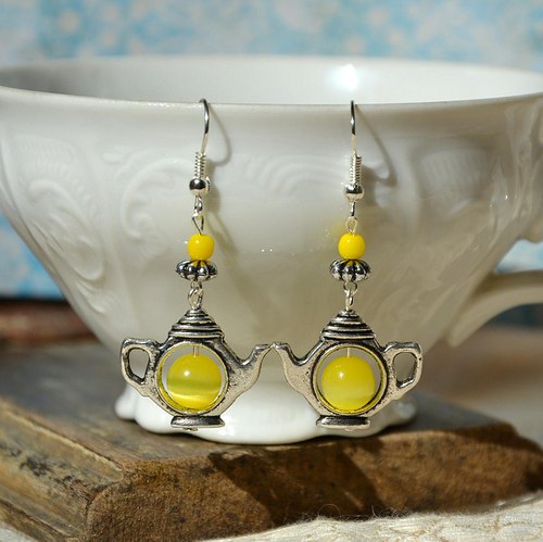 Náušnice " Lemon tea " — foto 4
