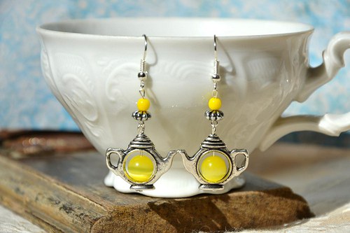 Náušnice " Lemon tea " — foto 5