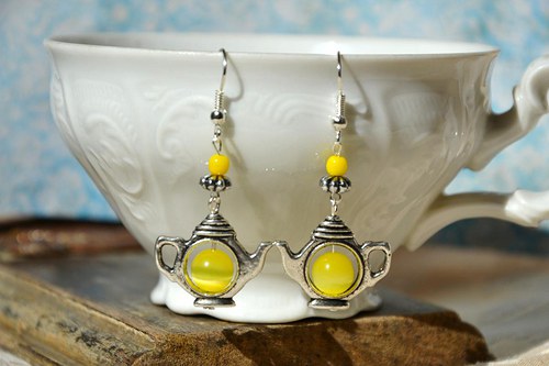 Náušnice " Lemon tea " — foto 6