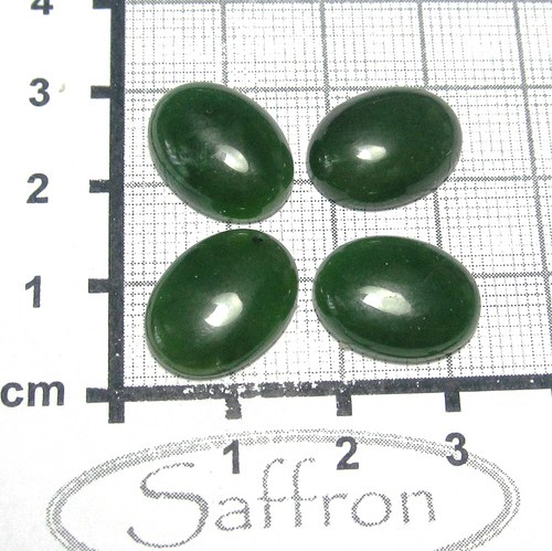 Nefrit Rusko, kabošon 12x16mm — foto 2