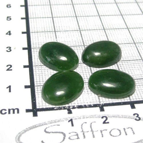 Nefrit Rusko, kabošon 12x16mm — foto 3