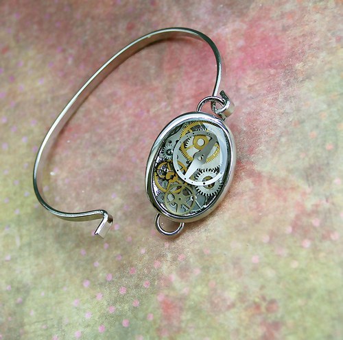 Steampunkový náramek /clear/ — foto 3
