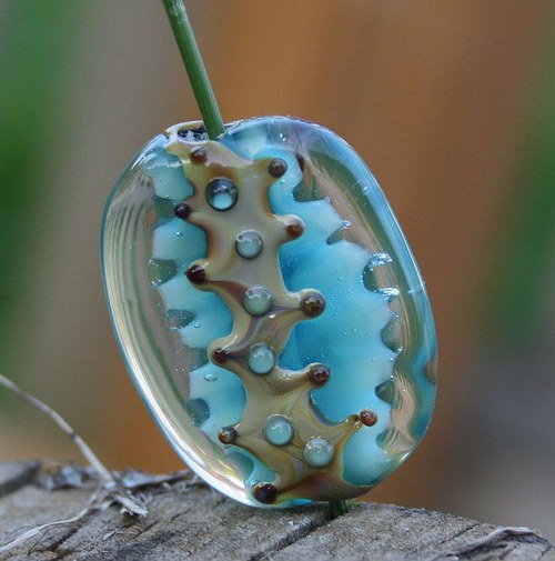 Organic, lite blue - vinutá perle — foto 2