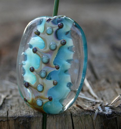 Organic, lite blue - vinutá perle — foto 3