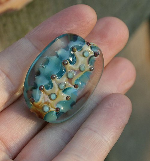 Organic, lite blue - vinutá perle — foto 4