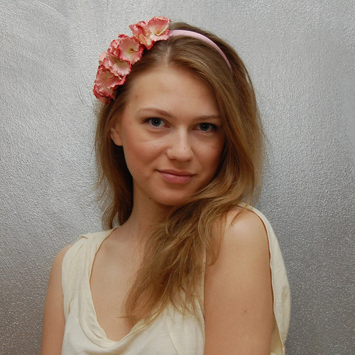 Sametová lososová hortenzie ... čelenka — foto 2
