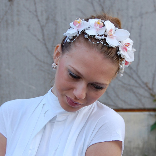Orchideová víla ... čelenka — foto 6