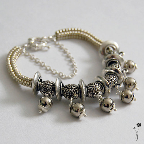 OLD SILVER - šitý náramek ve stylu pandora — foto 3