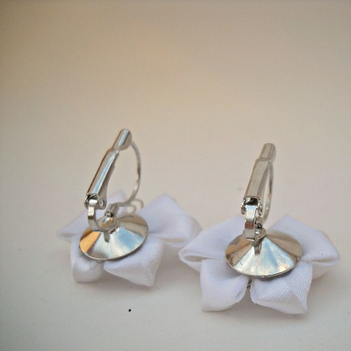 Kanzashi náušnice Butterfly — foto 3
