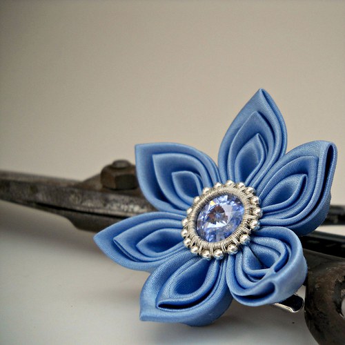 Kanzashi sponka/brož Sky — foto 2
