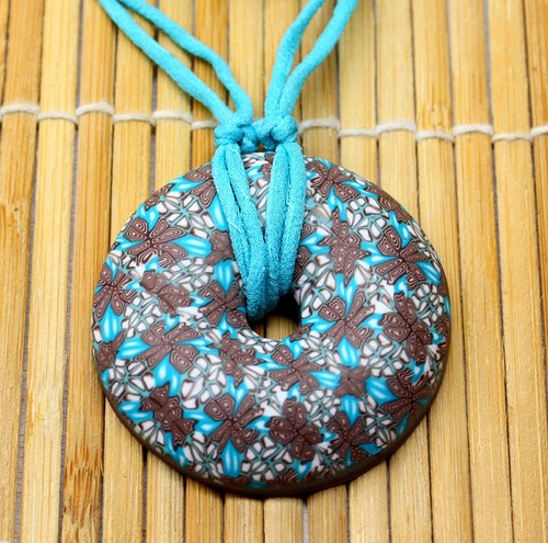 Hnědotyrkysový donut — foto 4
