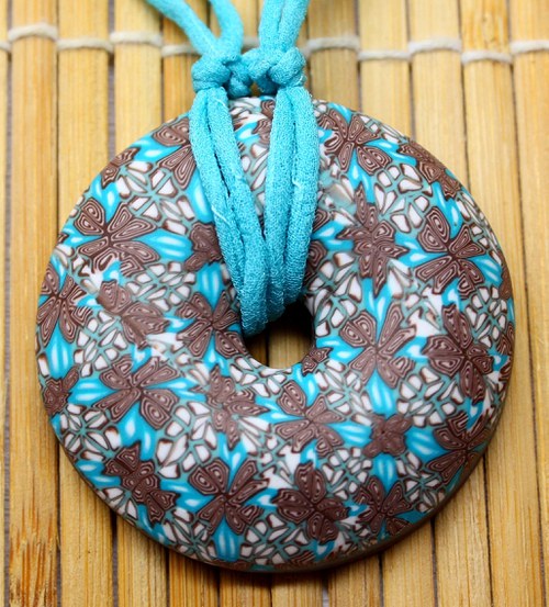 Hnědotyrkysový donut — foto 5