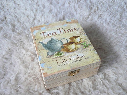 Krabička na čaj - 4 přihrádky - tea time — foto 2