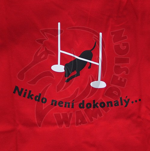 Tričko "Nikdo není dokonalý" červené — foto 2