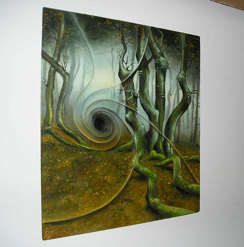 Hloubení - olejomalba 70 x 60 cm — foto 2
