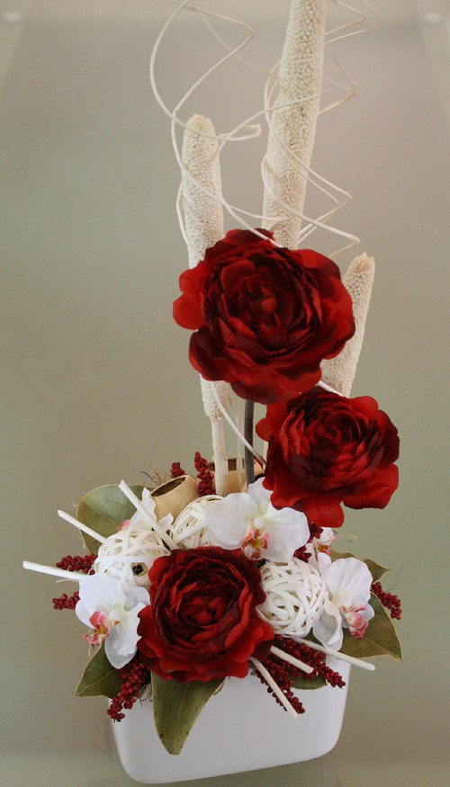 Celoroční dekorace - Ranunculus s orchidejemi II. — foto 4