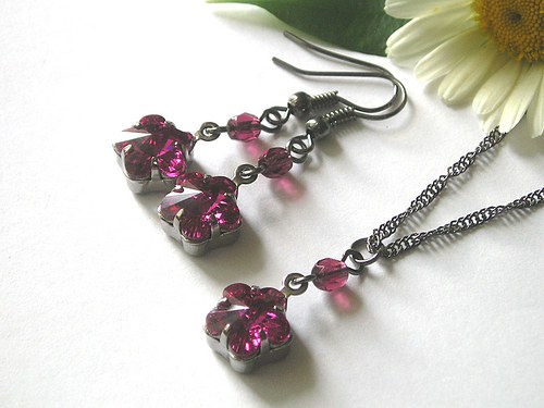 Swarovski sada Flower Fuchsia — foto 2