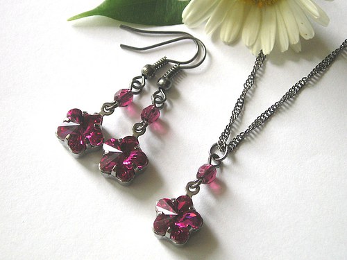 Swarovski sada Flower Fuchsia — foto 3