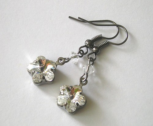 Swarovski náušnice Flower Crystal — foto 2