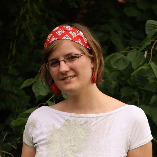 Látková čelenka ČERVENOTISK — foto 2