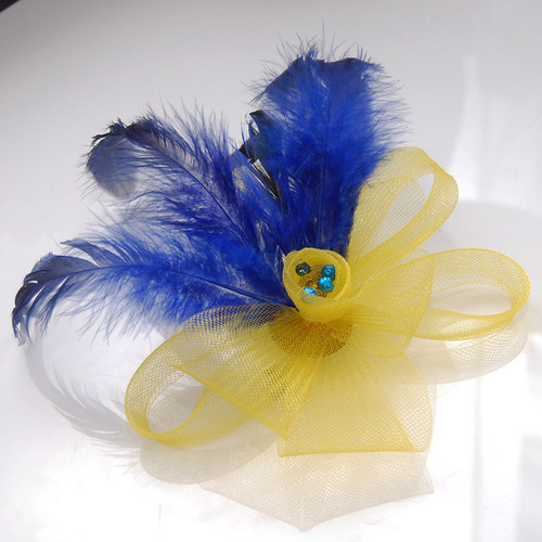 Žlutá růže ... fascinator — foto 2