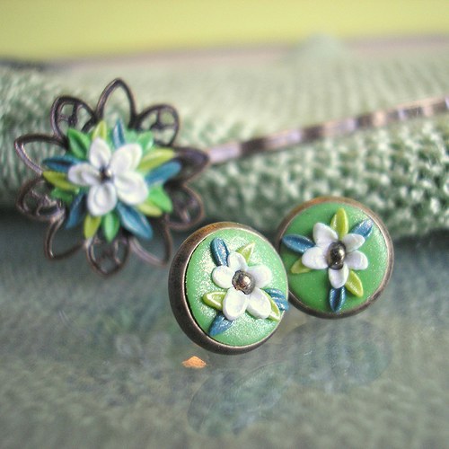 Sponka Flower Button - Anemone — foto 3