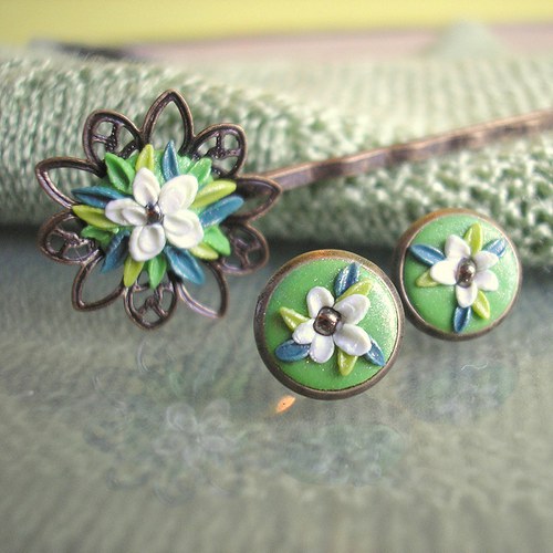 Sponka Flower Button - Anemone — foto 4