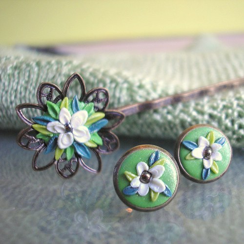 Sponka Flower Button - Anemone — foto 5