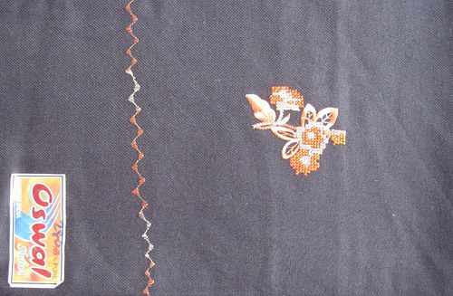 Černý vyšívaný pléd/šál 100x 195 cm — foto 5