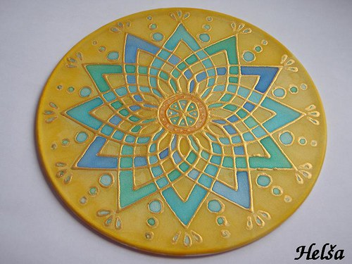 Mandala Chrpa v obilí — foto 2