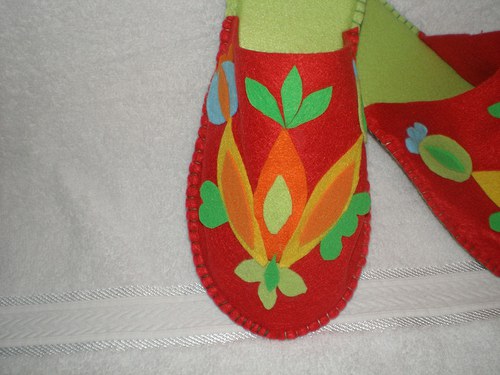 Domácí pantofle z plsti — foto 2