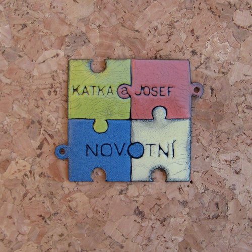 Smaltovaná puzzle cedulka — foto 5