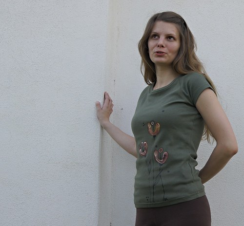 Khaki triko malované! — foto 3