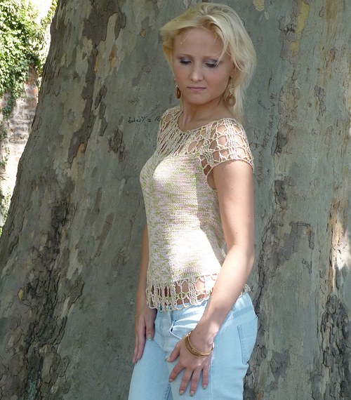 Melírovaná halenka, vel. 36/38 — foto 2