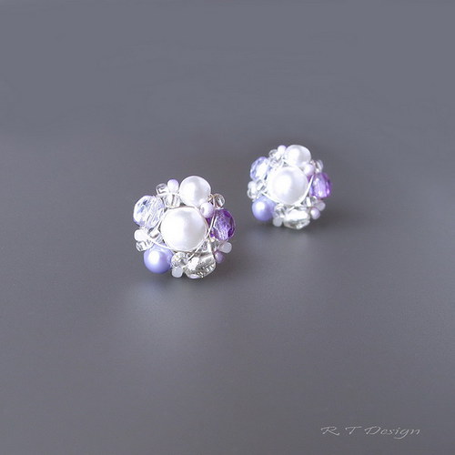 Náušničky Lilac sugar... — foto 2