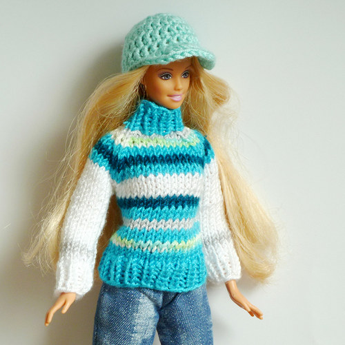 TURQUOISE svetr pro Barbie — foto 2