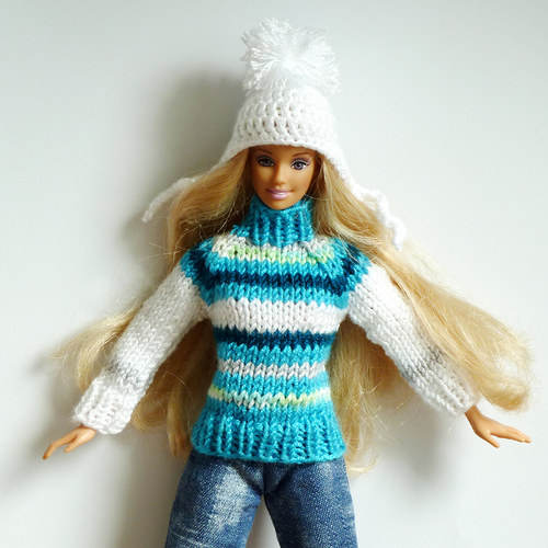 TURQUOISE svetr pro Barbie — foto 4