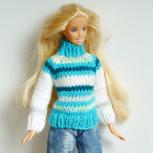 TURQUOISE svetr pro Barbie — foto 5